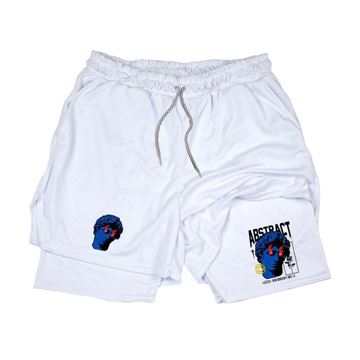 Short Academia Treino Fitness‎ Statuse Blue Abstract Street