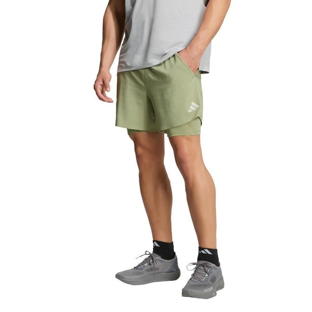 Short Adidas  2Em1 Adi365 Running Iconic Formotion 5 Bolsos Masculino