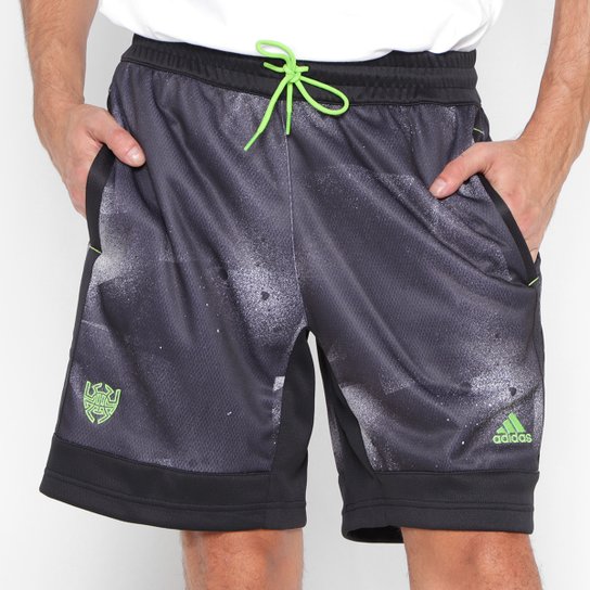 Short Adidas Basketball Donovan Mitchell Masculino - Preto Menor preço em Short Adidas Basketball Donovan Mitchell Masculino - Preto