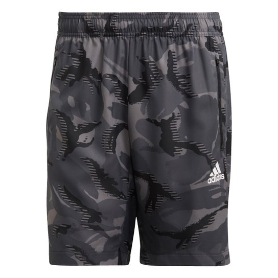 Short Adidas D2M Camuflado Masculino - Cinza Menor preço em Short Adidas D2M Camuflado Masculino - Cinza