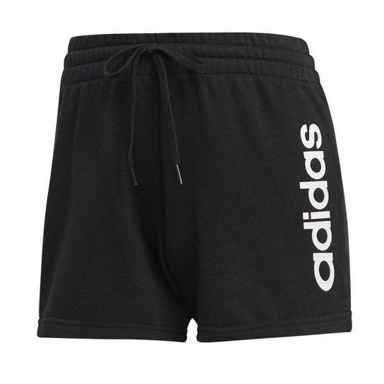 Short Adidas Logo Linear Masculino - Chumbo+Branco é boa?