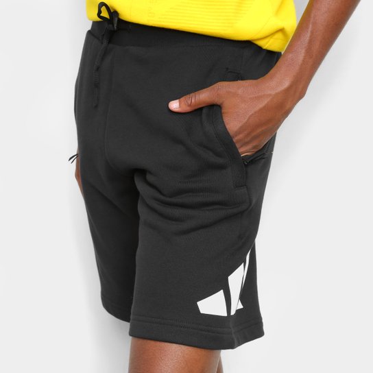 Short Adidas Moletom Logo Masculino - Preto+Chumbo é ruim? Short Adidas Moletom Logo Masculino - Preto+Chumbo é boa?