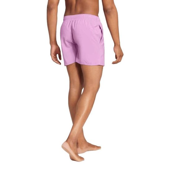 Short Adidas Natação Logo Rosa P