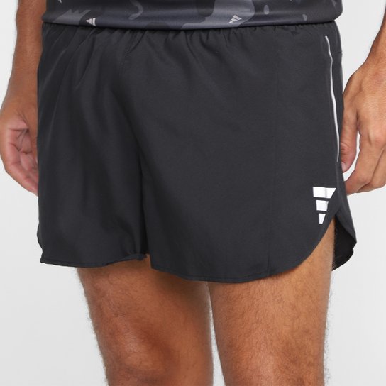Short Adidas Own The Run Split Masculino - Preto Menor preço em Short Adidas Own The Run Split Masculino - Preto