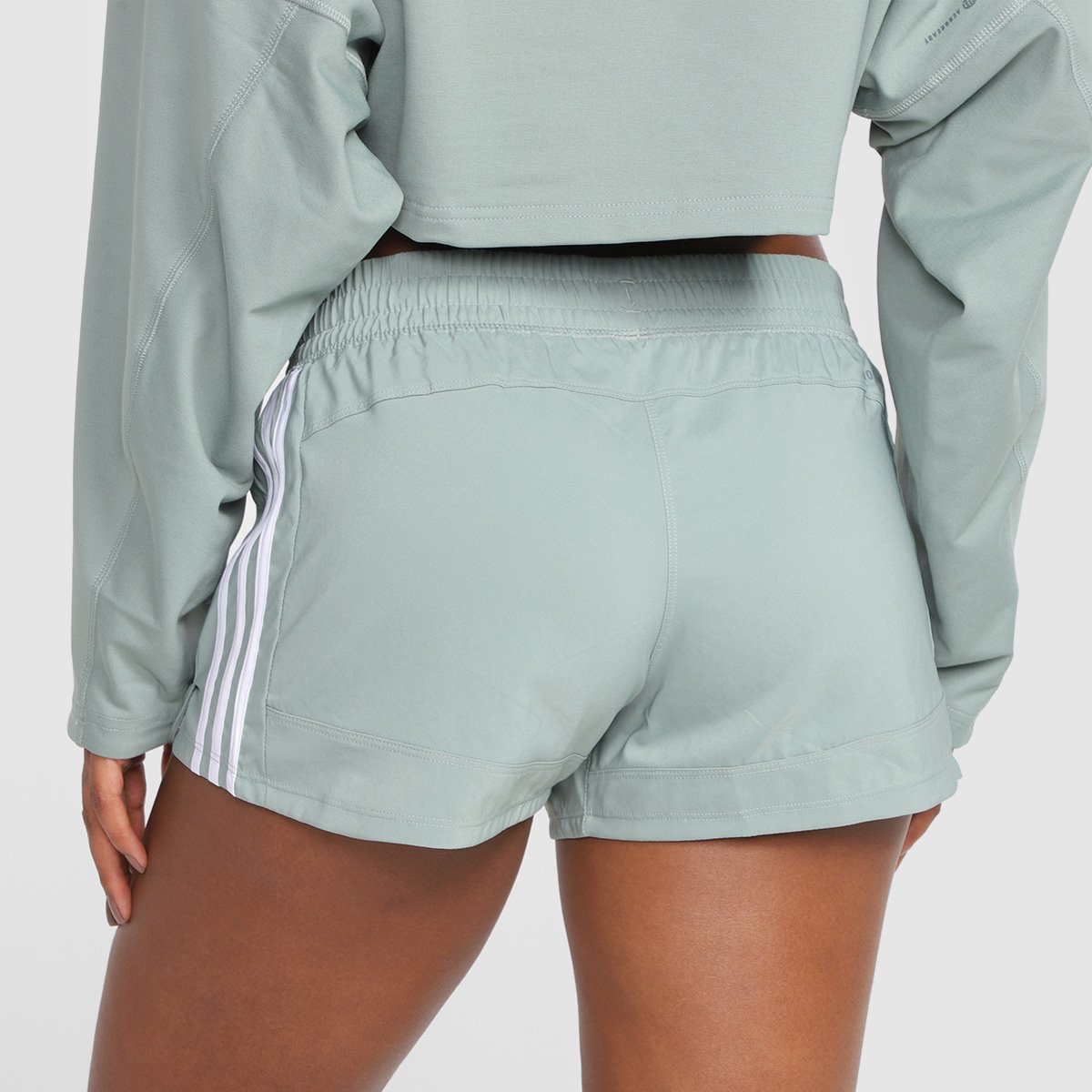 Short Adidas Pacer 3 Listras Feminino - 1