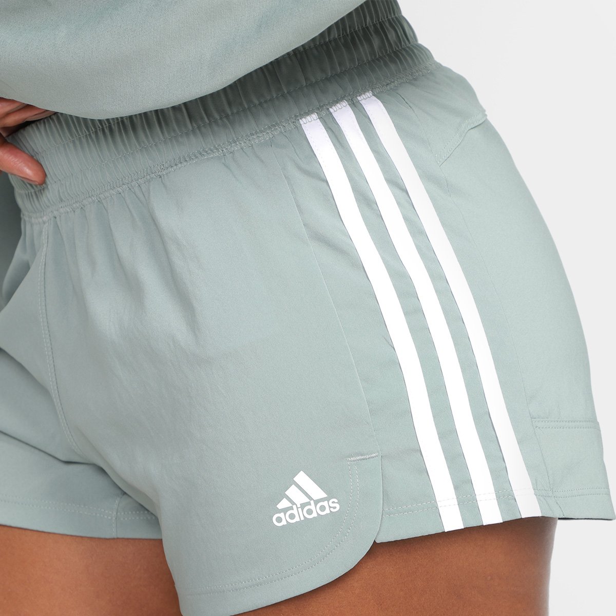 Short Adidas Pacer 3 Listras Feminino - 2