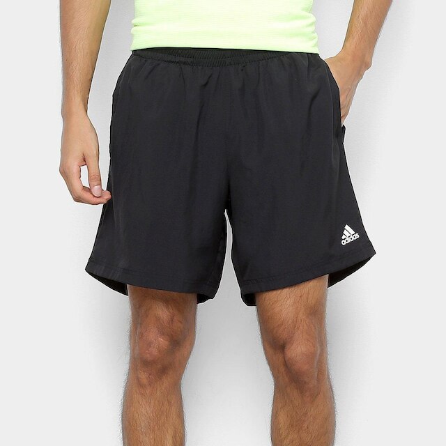 Short Adidas Response Masculino - Preto e Branco Menor preço em Short Adidas Response Masculino - Preto e Branco