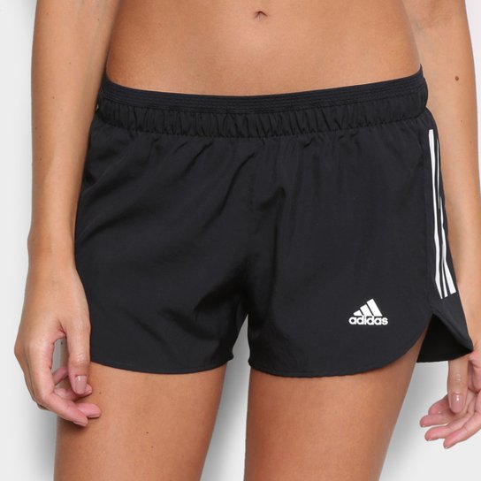 Short Adidas Run It Feminino - Preto+Branco Menor preço em Short Adidas Run It Feminino - Preto+Branco