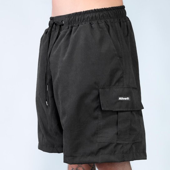 Short Alive Tec Cargo Preto