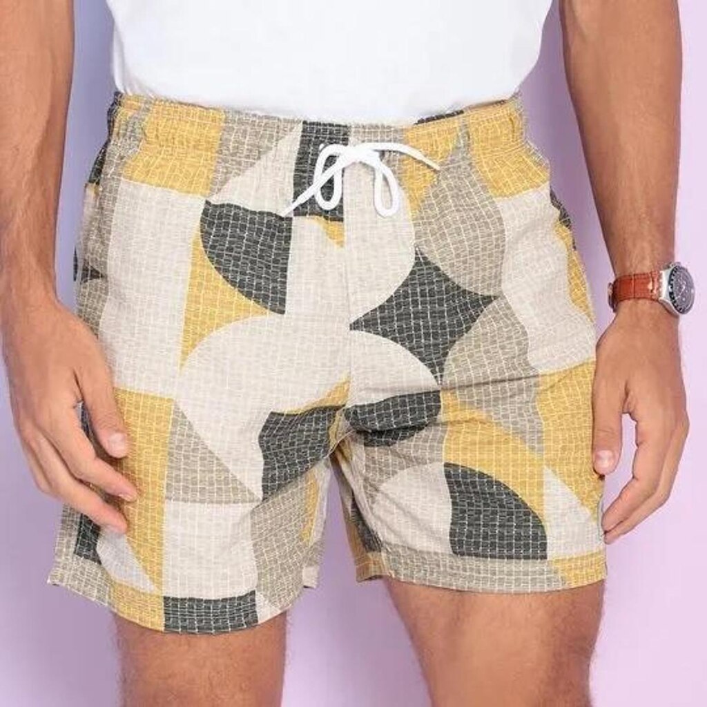 Short Arsenal Sw Abstrato Amarelo GG