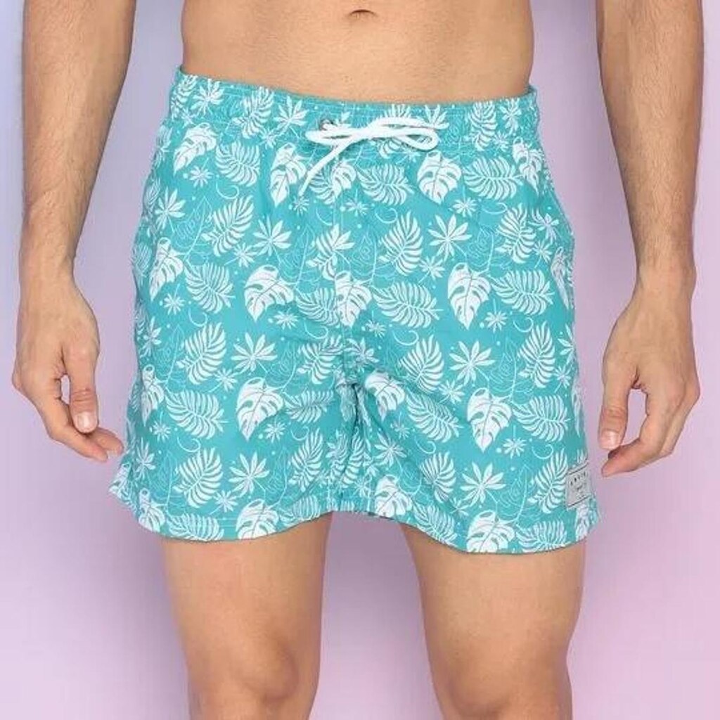 Short Arsenal Sw Folhas Brancas GG