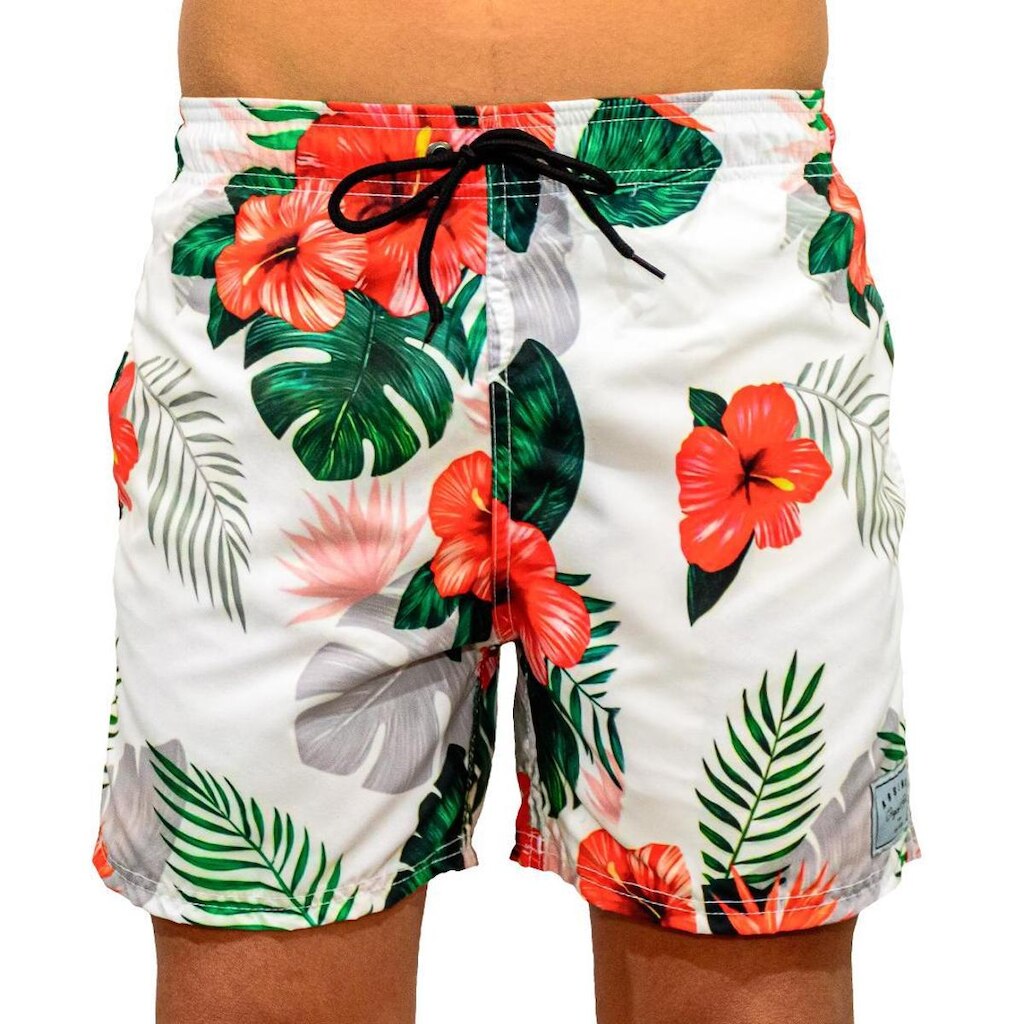 Short Arsenal Sw Hibisco Branco G