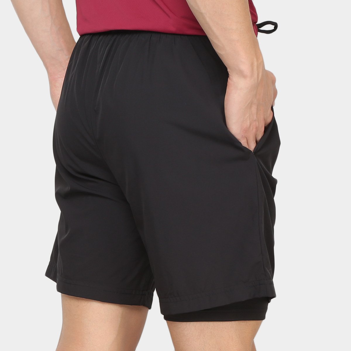 Short Asics Running Core 2In1 Masculino Preto Netshoes