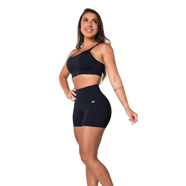 Short Básico Preto Poliamida