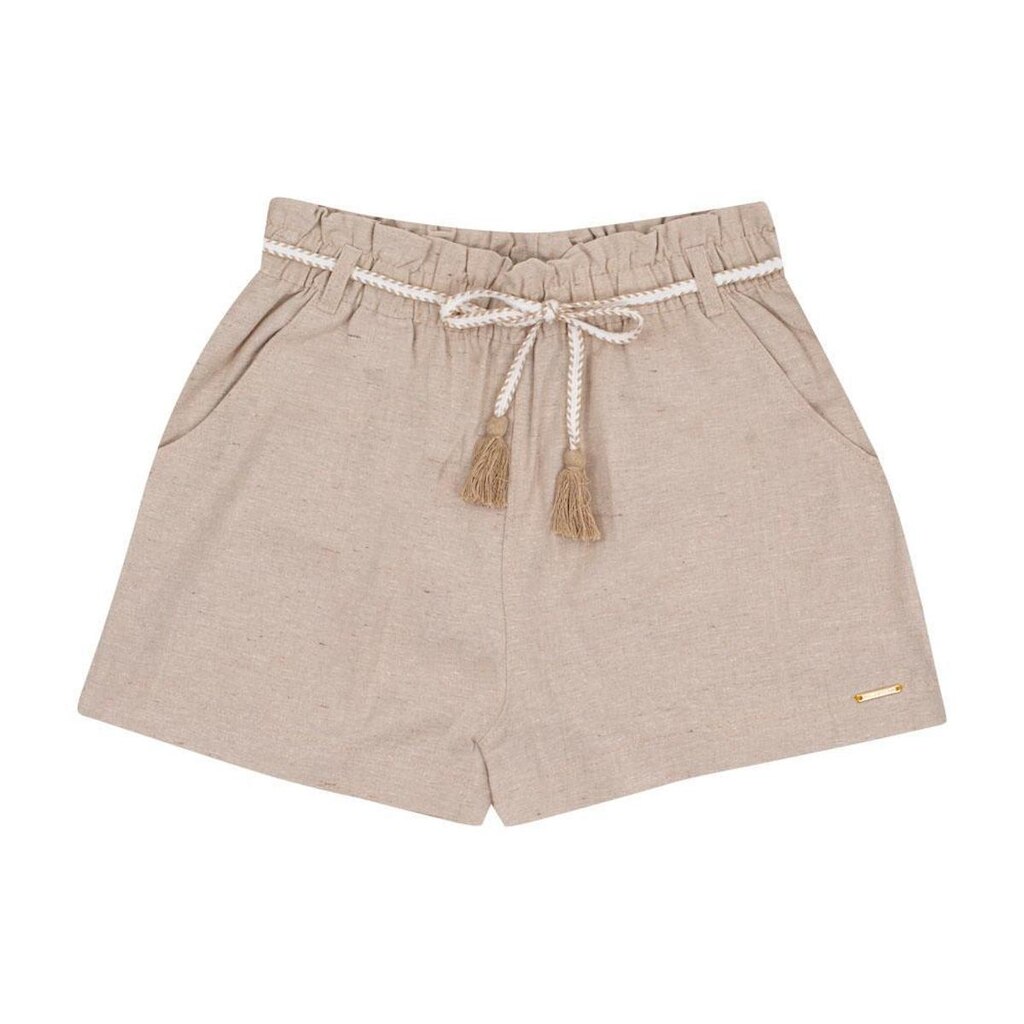 Short Bege Juvenil Pulla Bulla Menina - 53516-1288