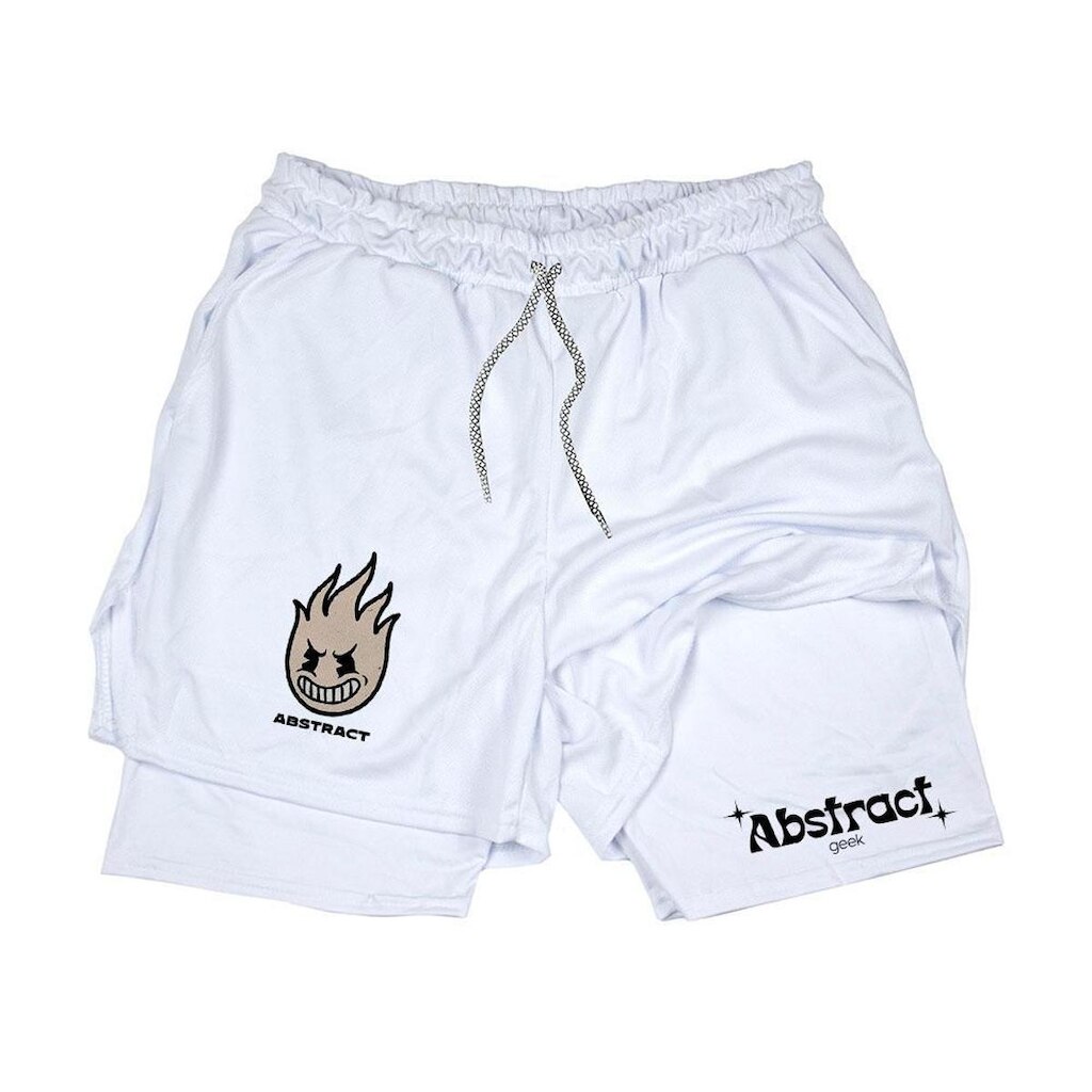 Short Bermuda 2 Em 1 Masculino Espotivo‎ Logo Abstract Mode Style Fire