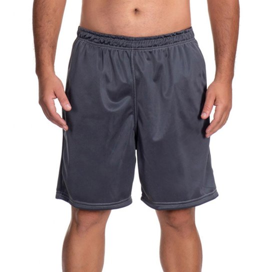 Short Bermuda Masculina Academia Lisa C/ Bolso Tecido Chimpa - Grafite Menor preço em Short Bermuda Masculina Academia Lisa C/ Bolso Tecido Chimpa - Grafite