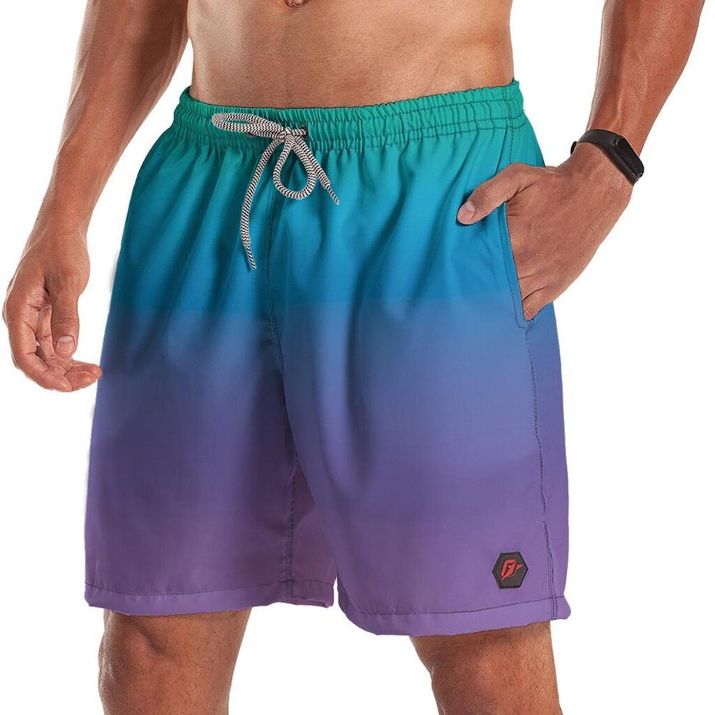 Short Bermuda OverFame Gradiente Tie Dye Uva Ciano