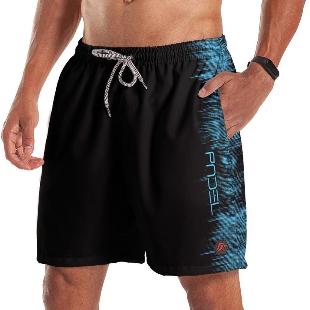 Short Bermuda Padel Tecnodots Preto Azul