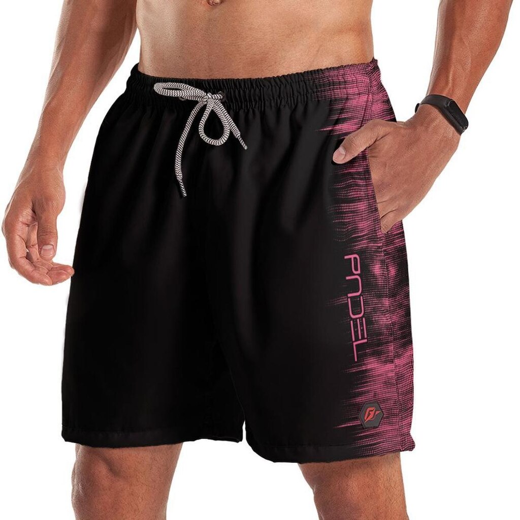 Short Bermuda Padel Tecnodots Preto Pink