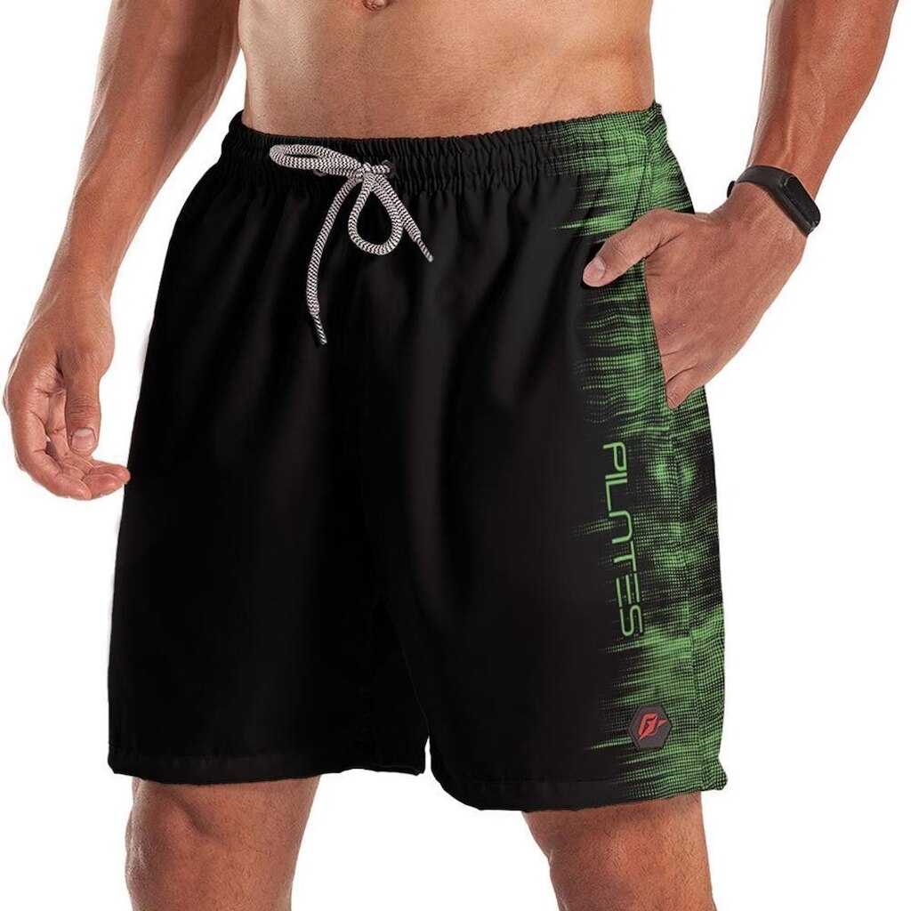 Short Bermuda Pilates Tecnodots Preto Verde