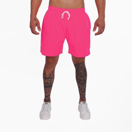 Short Bermuda Praia Tactel Liso Masculino - Rosa é ruim? Short Bermuda Praia Tactel Liso Masculino - Rosa é boa?