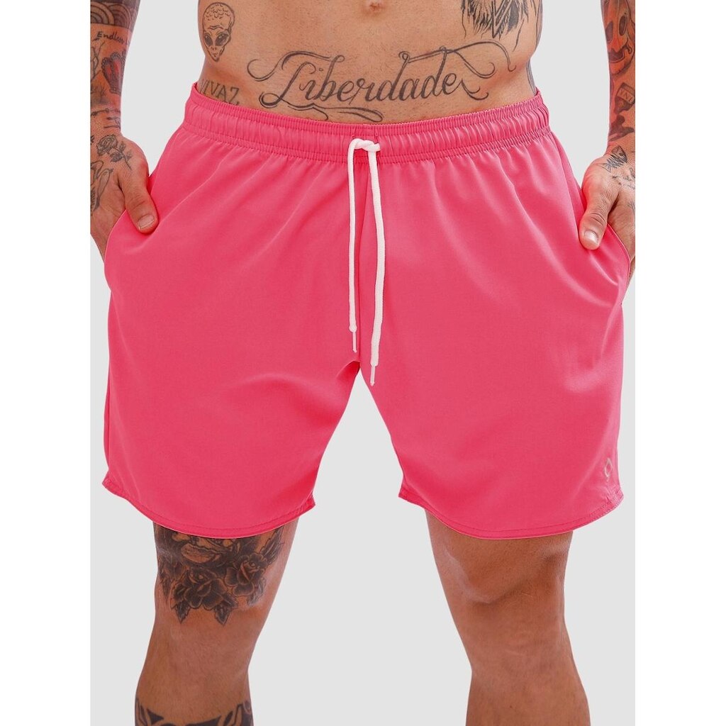 Short Bermuda Praia Tactel Liso Masculino