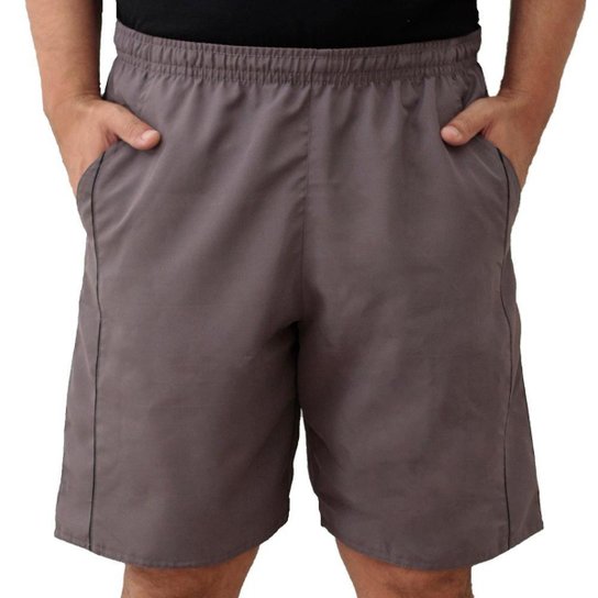 Short Bermuda Tactel Black Bear Liso Lisa Masculina Casual - Cinza Menor preço em Short Bermuda Tactel Black Bear Liso Lisa Masculina Casual - Cinza