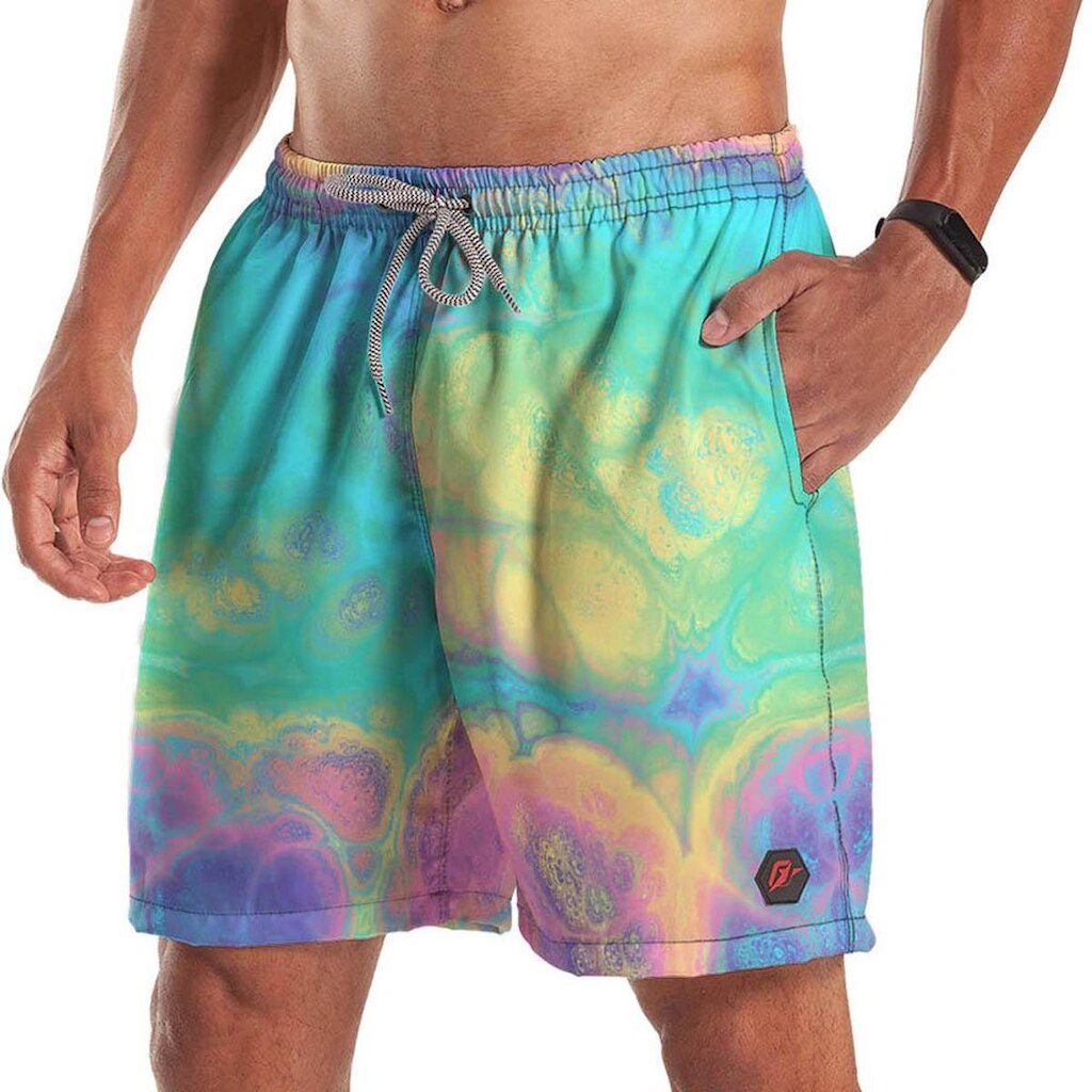 Short Bermuda Tie Dye Aqua Print Pasteis 1