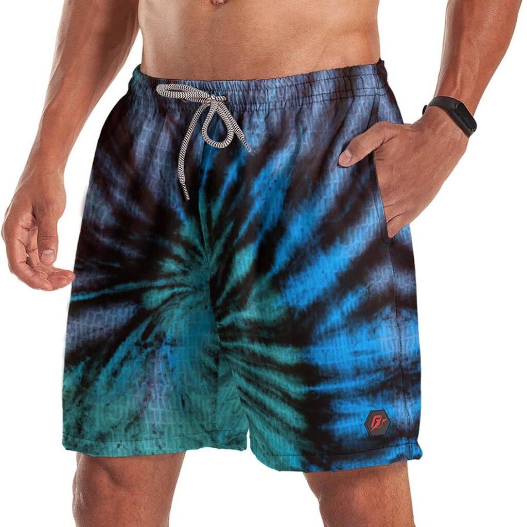 Short Bermuda Tie Dye Espiral Aquamarine 1