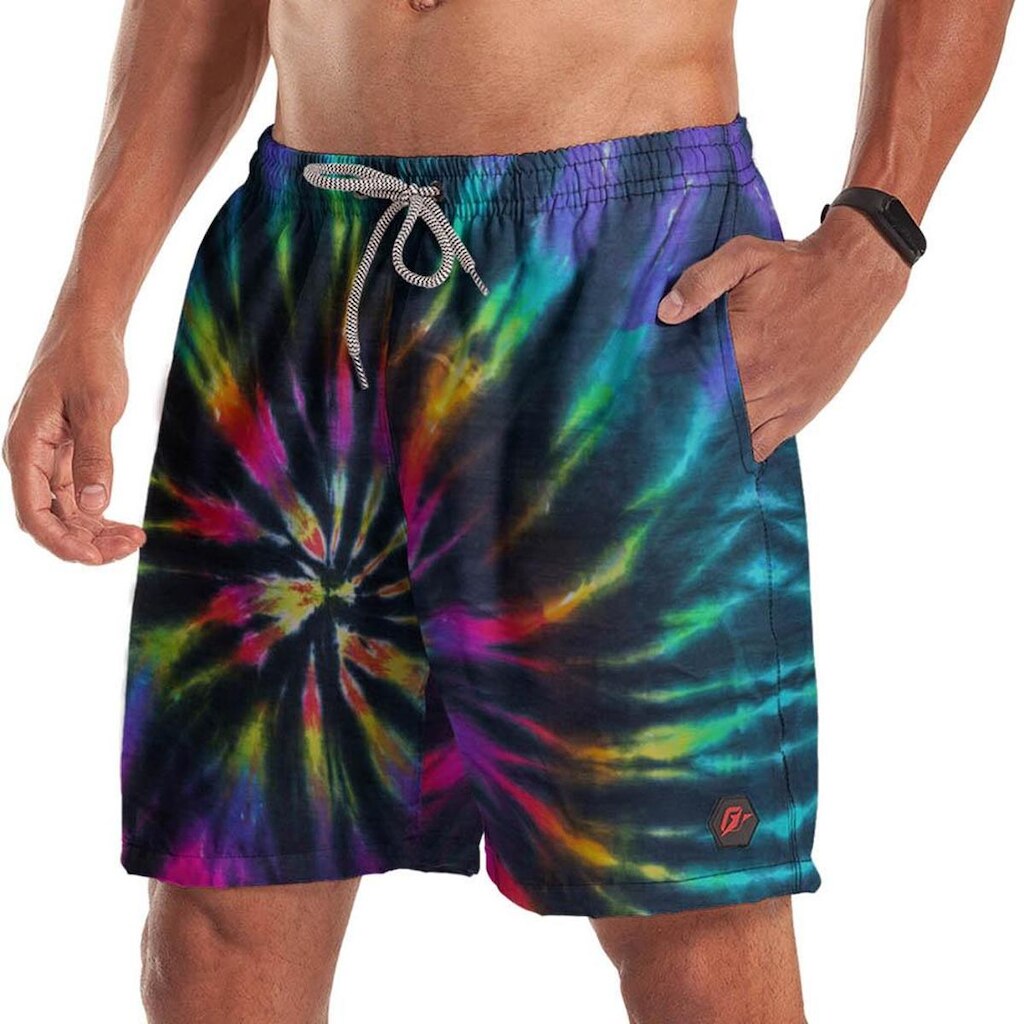 Short Bermuda Tie Dye Espiral Rainbow Night 1