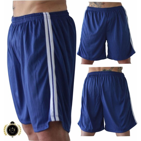 Short Calção Bermuda Futebol Academia Treino Masculino Com Faixa Lateral Tamanhos Grandes - Azul Royal é ruim? Short Calção Bermuda Futebol Academia Treino Masculino Com Faixa Lateral Tamanhos Grandes - Azul Royal é boa?