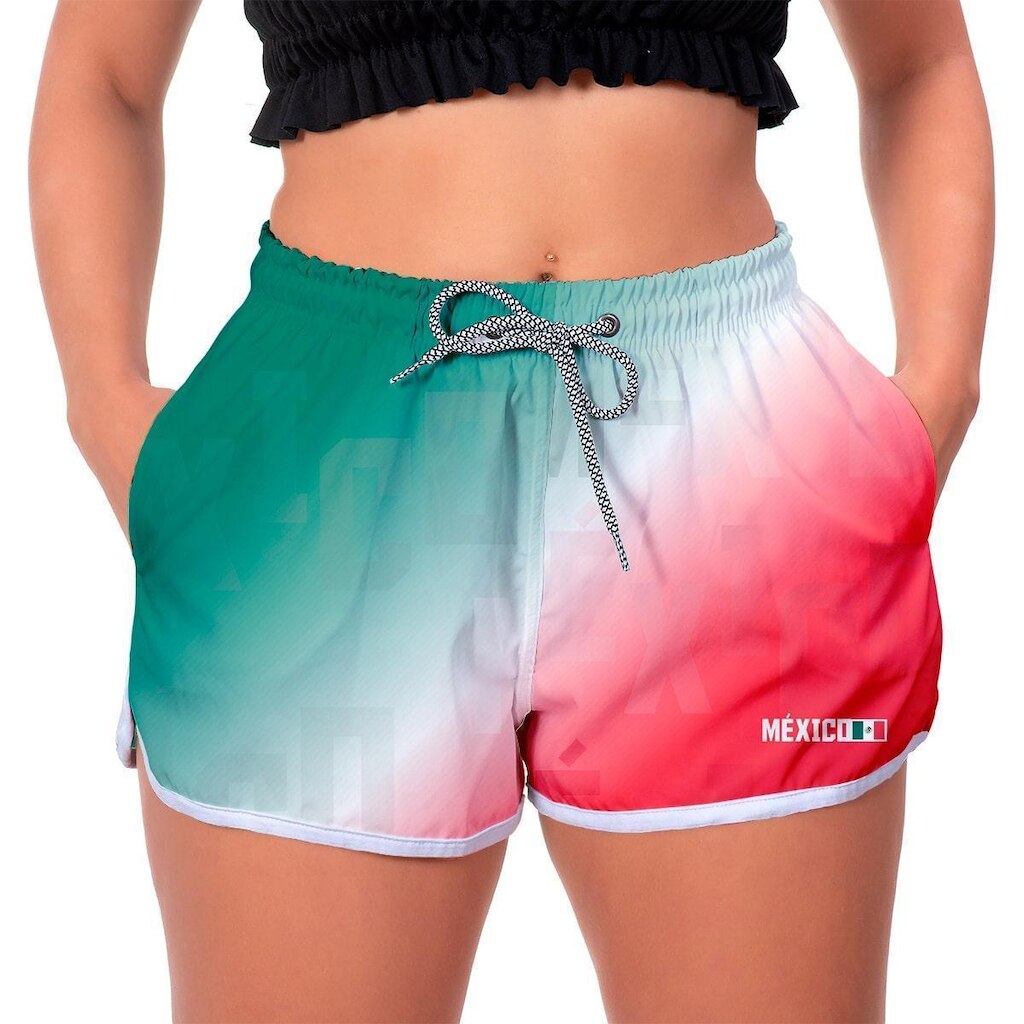 Short Casual Time México Feminino Leve Resistente Verão