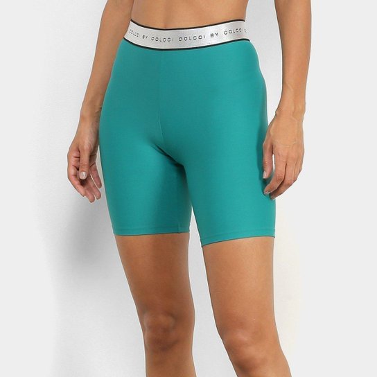 Short Colcci Fitness Lettering Feminina - Verde