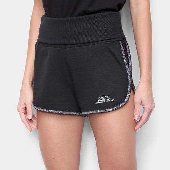 Short Colcci Moletinho Cintura Alta Feminino - Preto é boa?