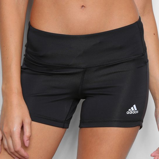 Short de Compressão Adidas Own The Run Feminino - Preto+Prata Menor preço em Short de Compressão Adidas Own The Run Feminino - Preto+Prata