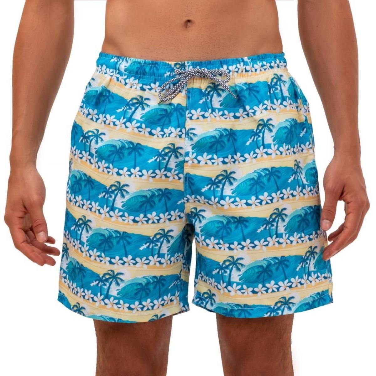 short estampado azul