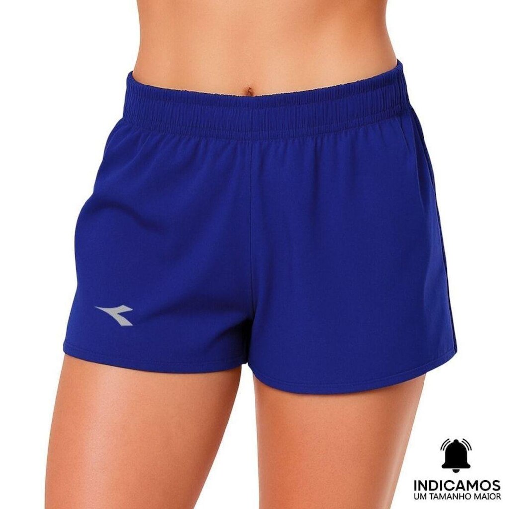 Short Diadora Small Logo Teamwear Feminino - Azul Royal M