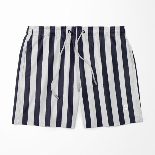 Short e Bermuda Listrada Listras Masculina Tactel Básico Moda Básica - Branco+Azul é ruim? Short e Bermuda Listrada Listras Masculina Tactel Básico Moda Básica - Branco+Azul é boa?