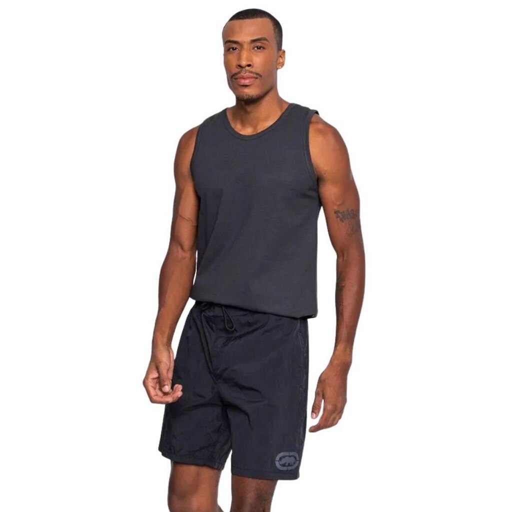 Short Ecko Unltd Preto Elástico Casual Volei