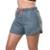 Short Elite Básico 33712 Feminino - Mescla Mescla E Grafite M - Cinza