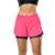 Short Elite Feminino Fitness Com Shorts Interno Running - Rosa+Marinho
