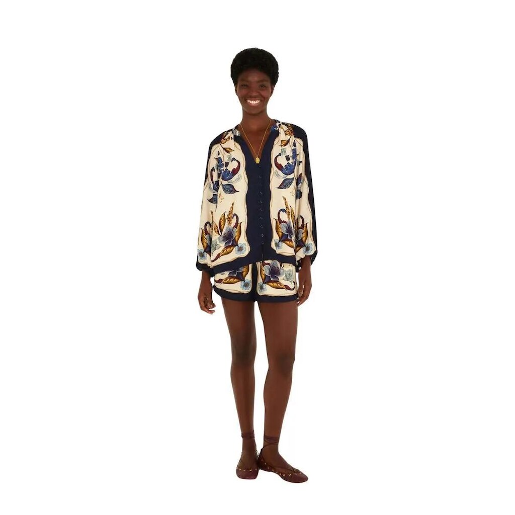 Short Farm Rio Floral Maye Bege