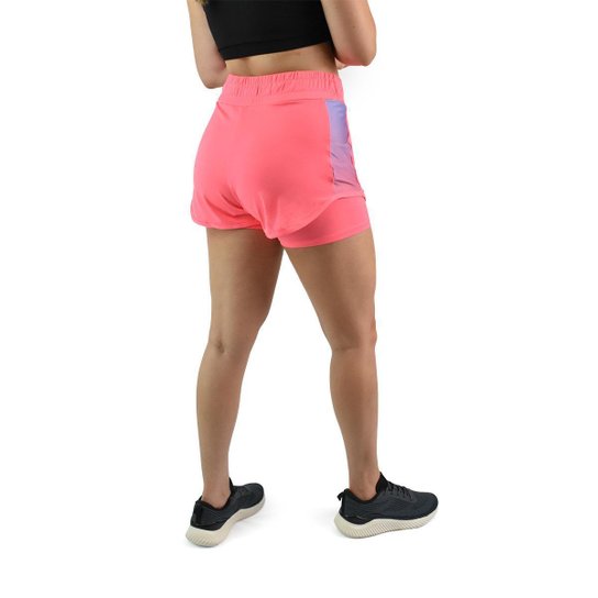 Short Feminino Activitta Esportivo Treino Confortável Coral Lilás (CORAL-LILAS GG)