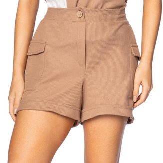 Short Feminino Giraffe com Bolso Cargo Preto