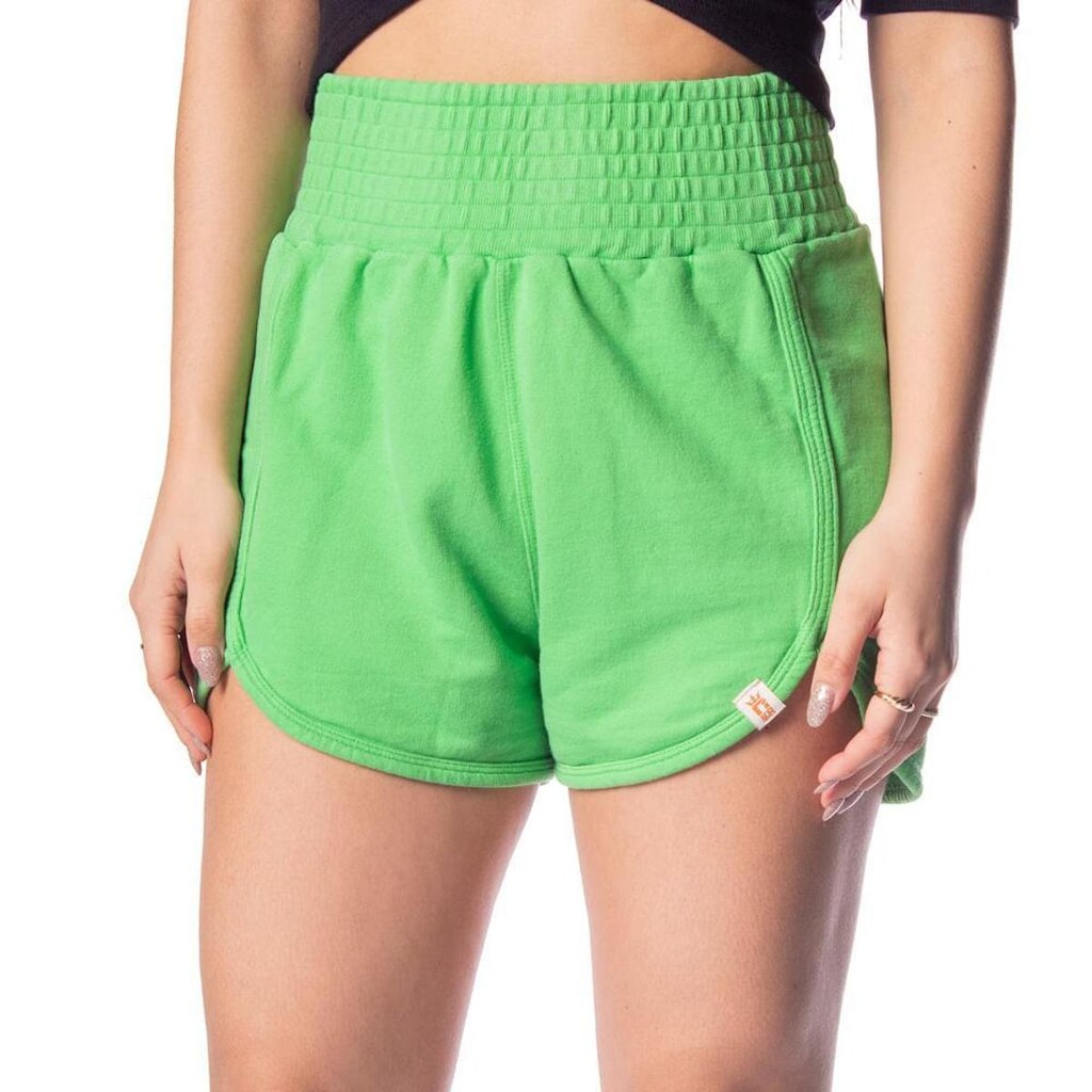 Short Feminino Over Surf Boxer Moletom Preto