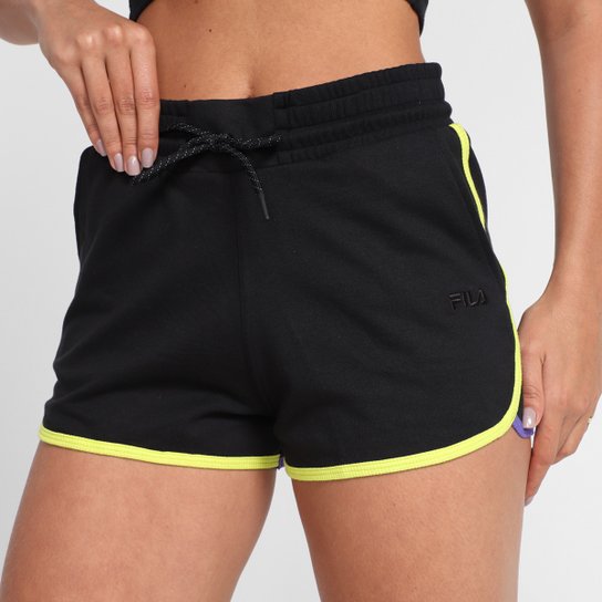 Short Fila Acqua Feminino - Preto+Roxo é ruim? Short Fila Acqua Feminino - Preto+Roxo é boa?