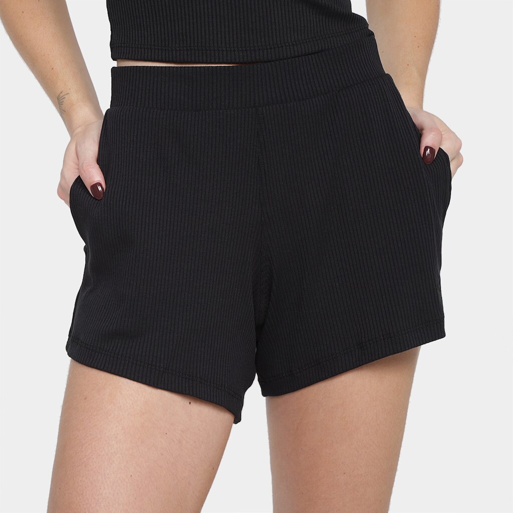 Short Fila Basic Canelado Feminino