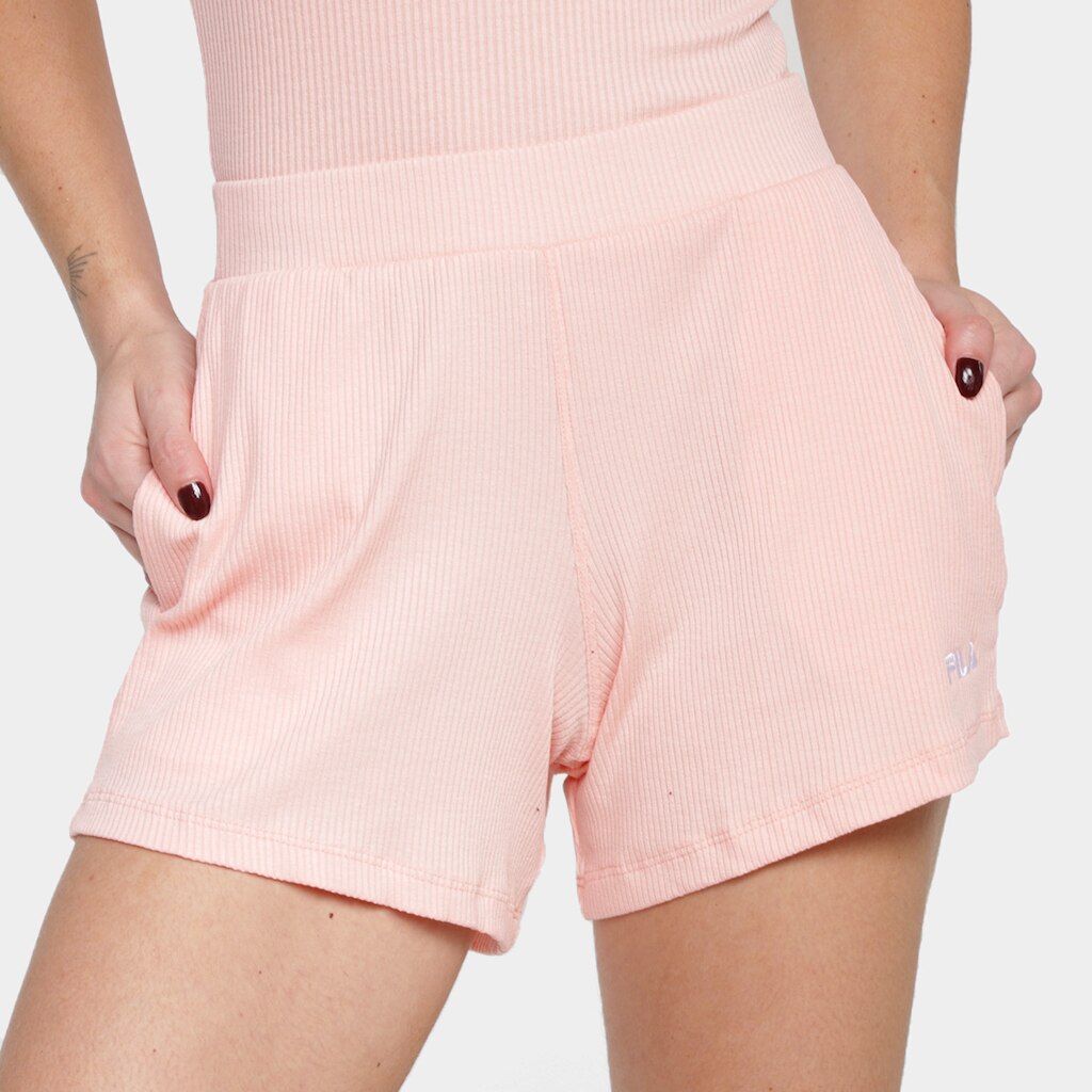 Short Fila Basic Canelado Feminino
