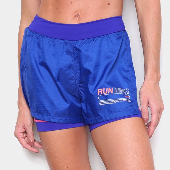 Short Fila Run Gear Feminino - Azul Royal Menor preço em Short Fila Run Gear Feminino - Azul Royal